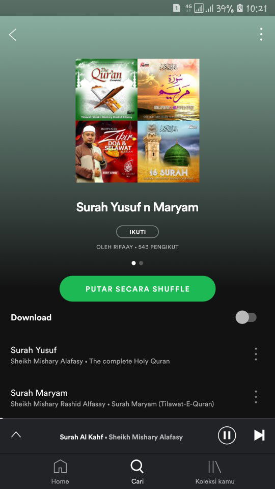 murotal via apk internet