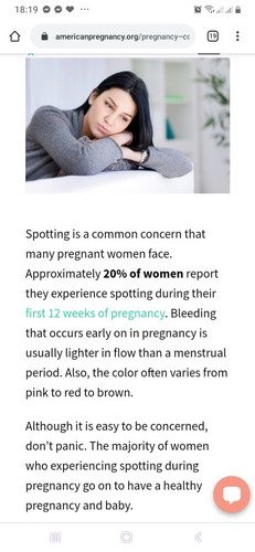 spotting for a healthy pregnancy