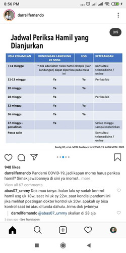 Jadwal Kontrol Kehamilan Selama Pandemi