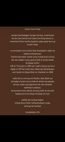 Akhlaq seorang suami