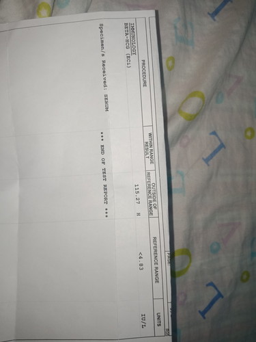 result of hcg?