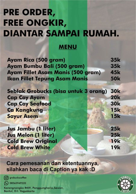 pre order lauk pauk daerah jogja