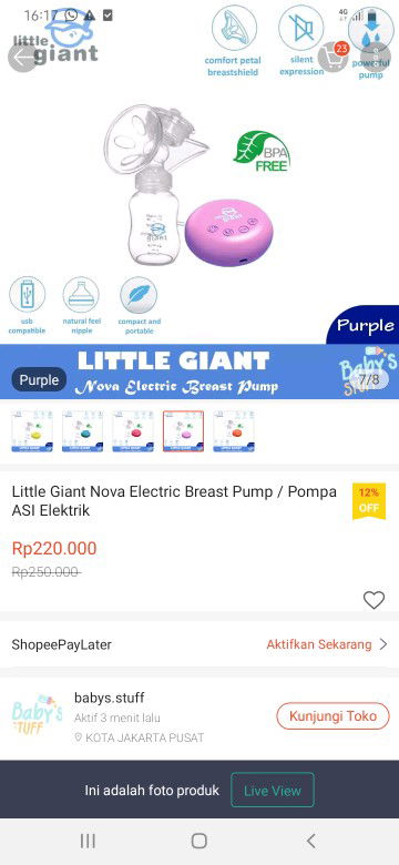 jual pompa asi merk Little Giant
