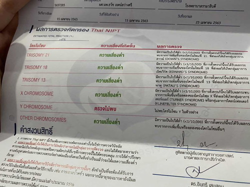 เราไปตรวจ คัดกรอง ดาวซินโดม มาค่ะ 29/04/63