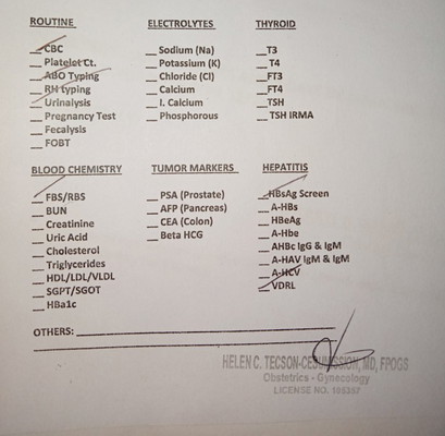 LABORATORY TEST