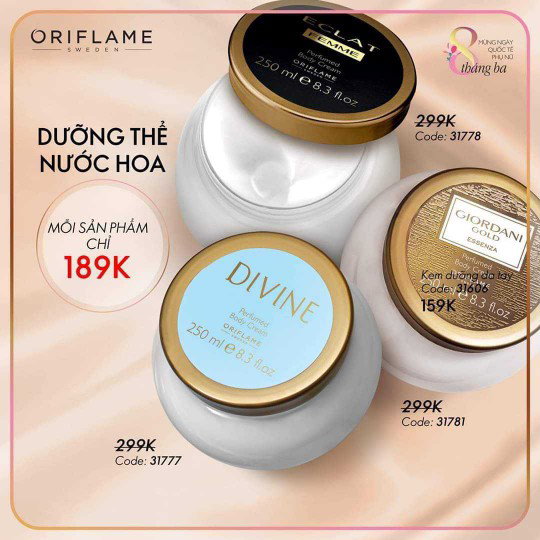 Kem dưỡng thể nước hoa