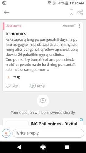 hi moms please answer my concern..