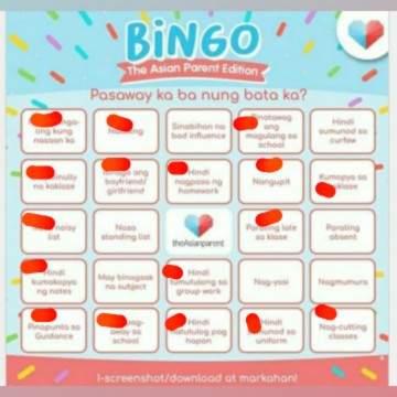bingo card ?