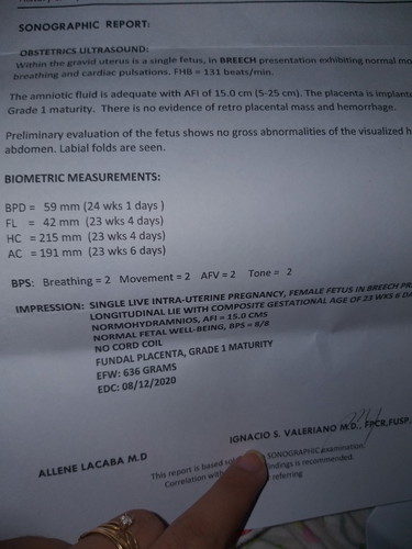 Ultrasound at 6 months