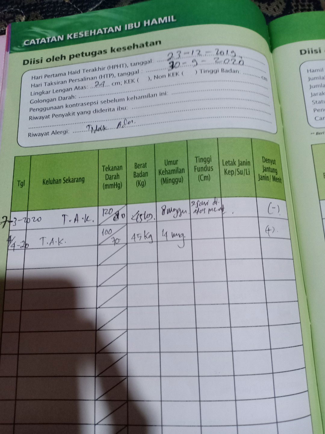 catatan kesehatan
