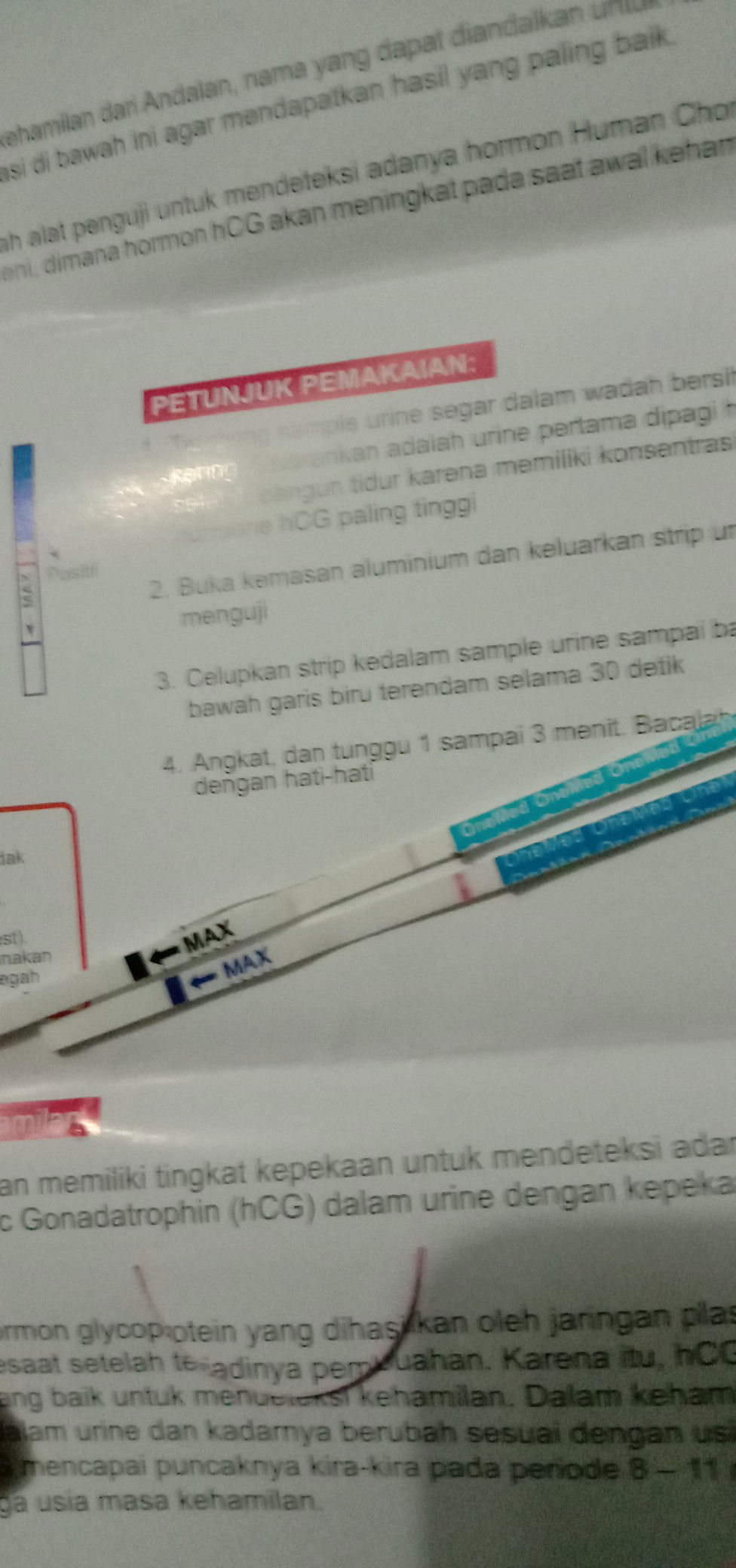 Hasil Tespack Negatif