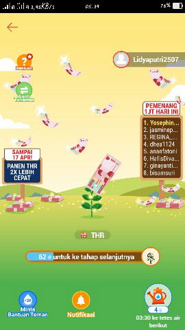 Shopee games, nanti saya bantu siram kembali