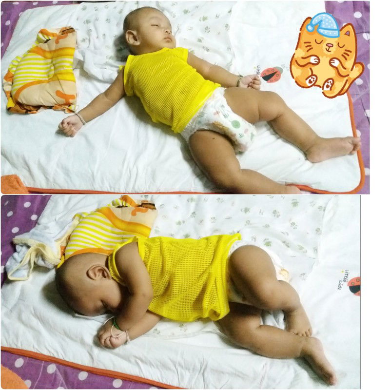 น่าเอ็นดูกับท่านอนลูก 5555 ??