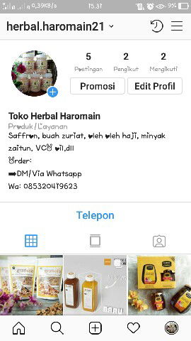 akun IG olshop