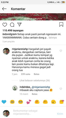 tanggapan bunda2 sebagai orang tua