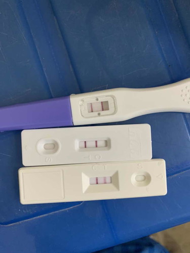 ลูกคนแรก ได้ 7 เดือน (ผ่าคลอด) วันนี้ซื้อที่ตรวจมาตรวจ 2 ขีด