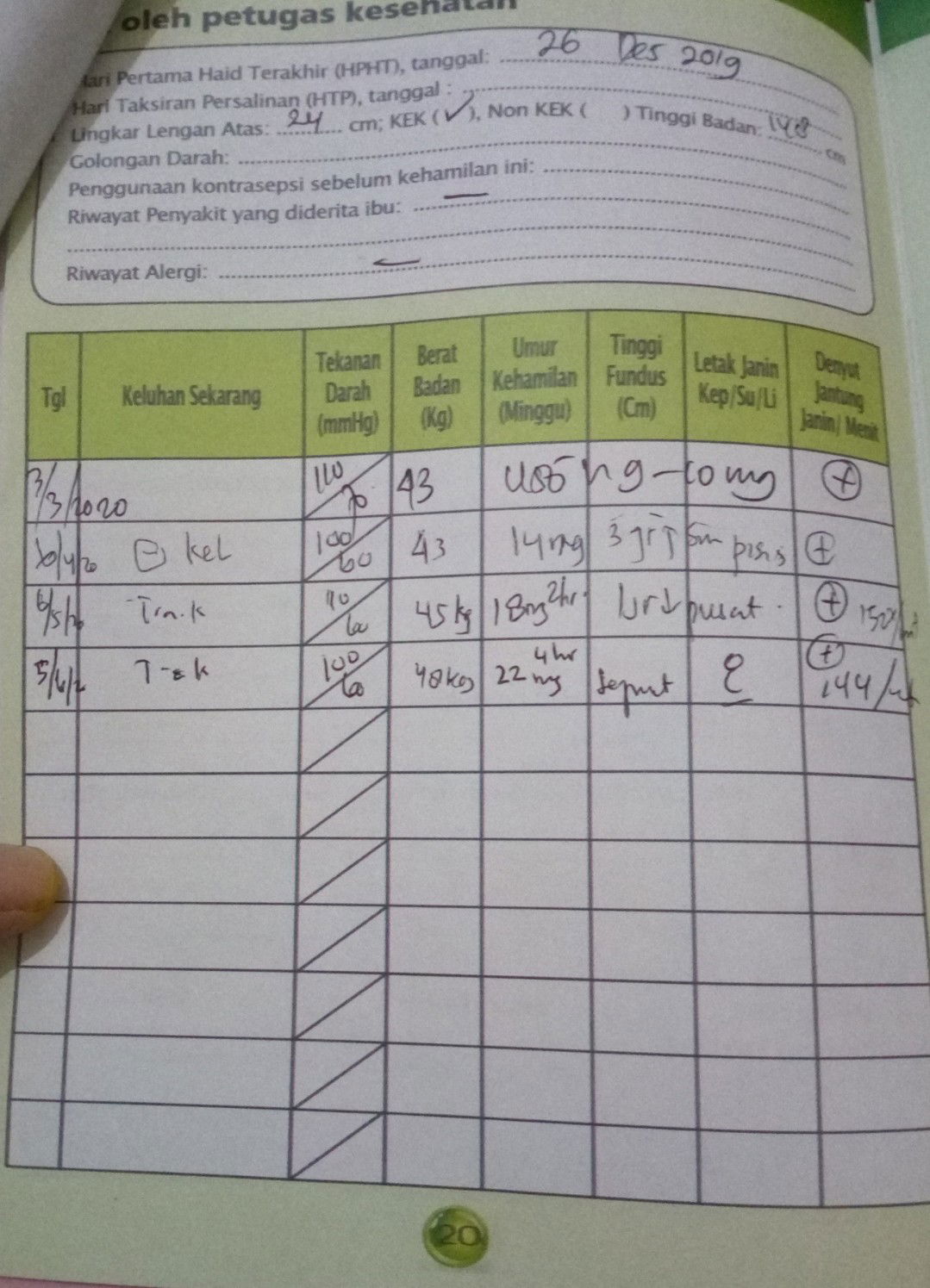 Arti Tulisan Letak Janin pada buku KIA