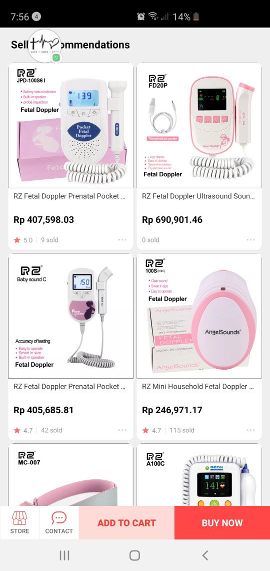 fetal doppler (alat untuk mendengarkan detak jantung janin)