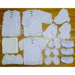 22pcs newborn cloths all white