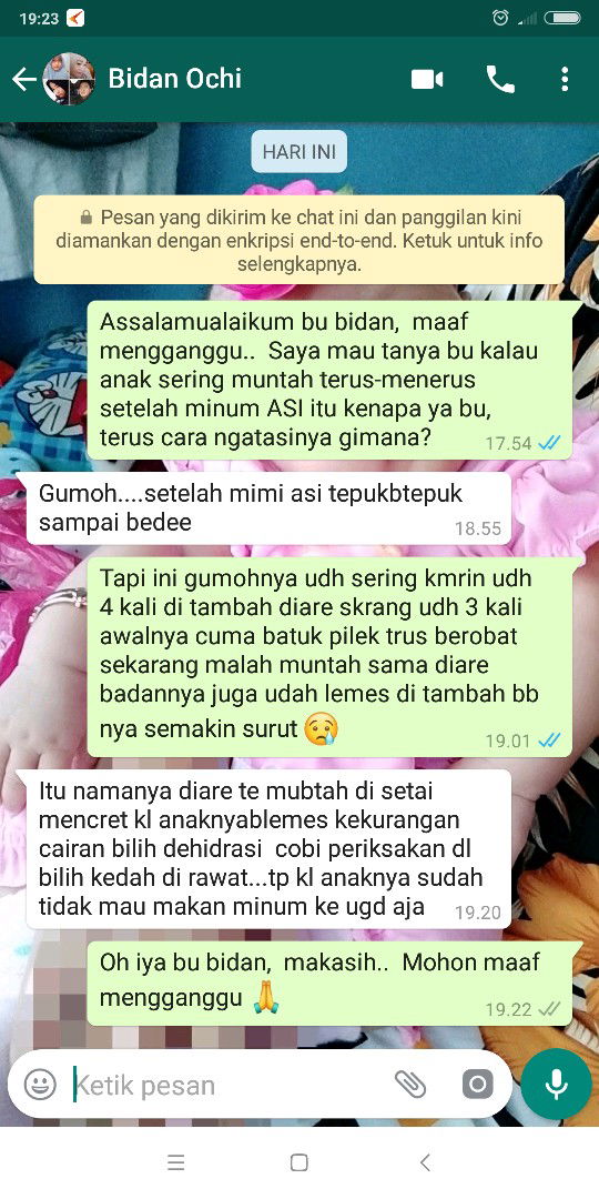 bayi 5 bulan muntaber