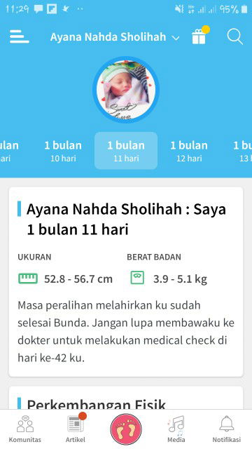 bayi setelah 40 hari