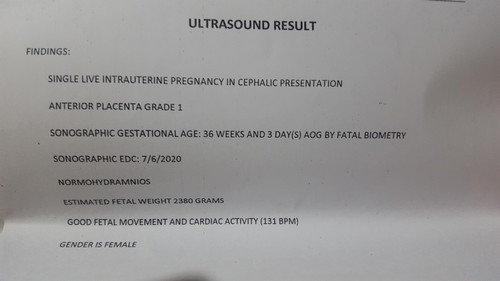 Ultrasound Result