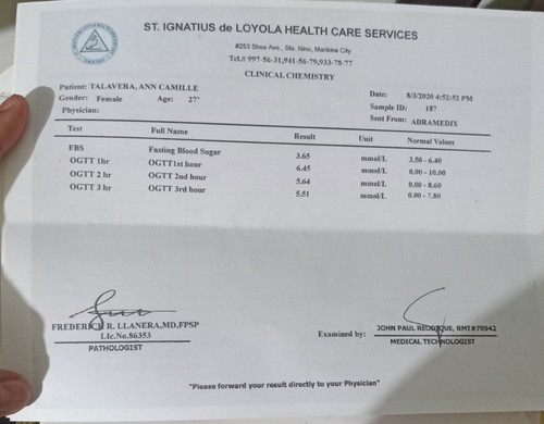 OGTT and urinalysis