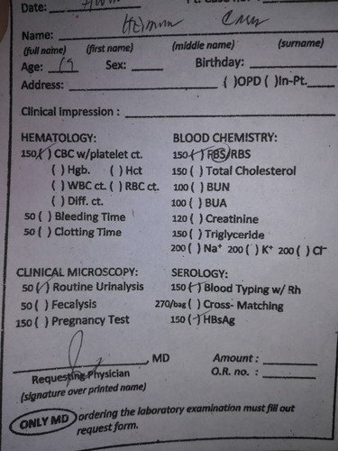 Lab request