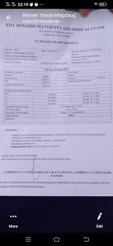 result ng ultrasound