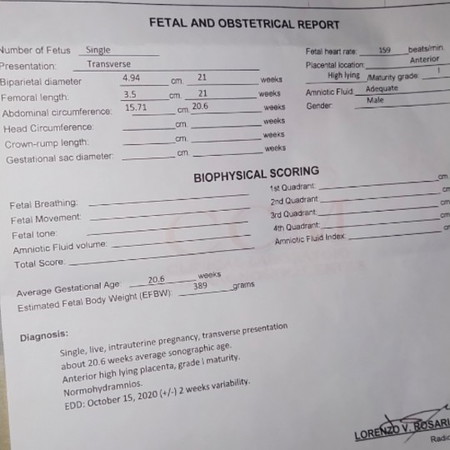 ultrasound result