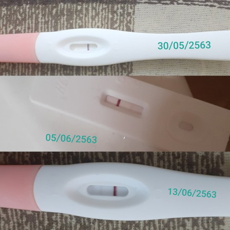 ขีดจางๆแบบนี้ ท้องแล้วใช่ไหมค่ะ