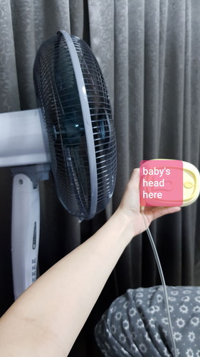 letting fan blow on baby's head