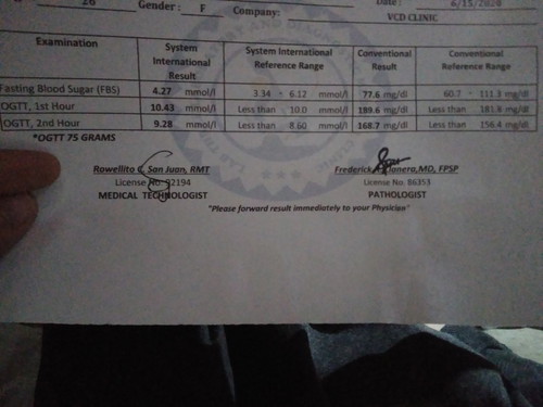 75g ogtt result