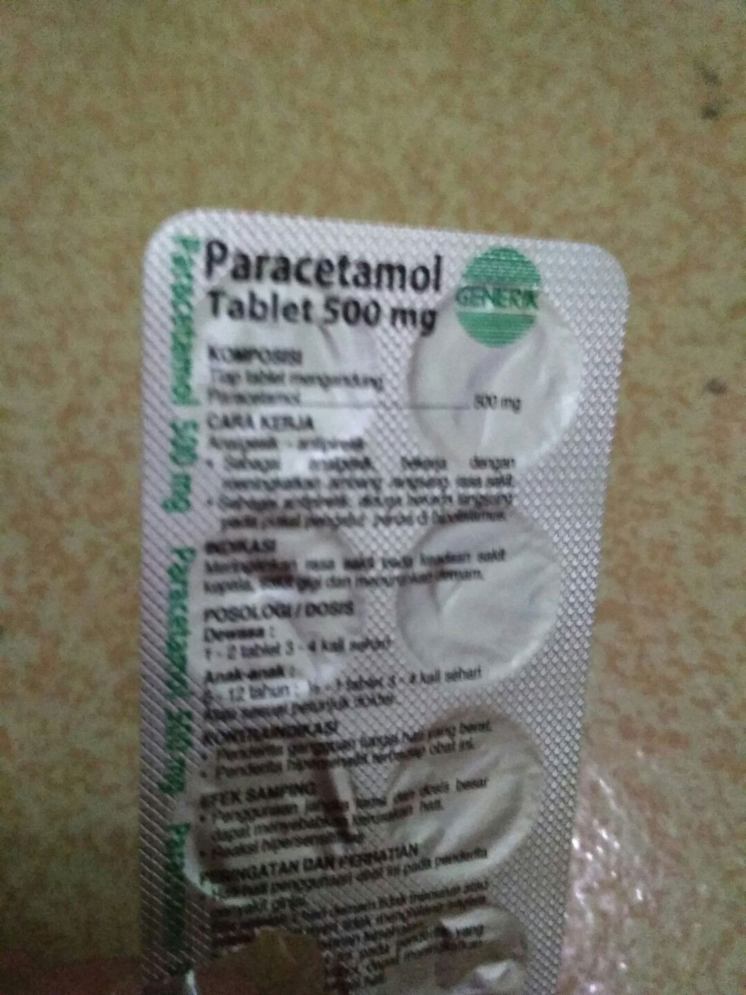 Paracetamol 500 mg