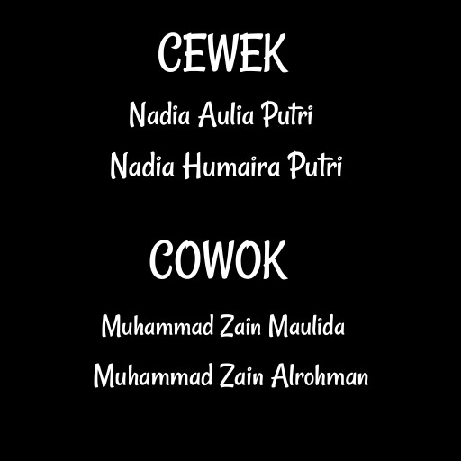 Nama anak cewe/cowo?