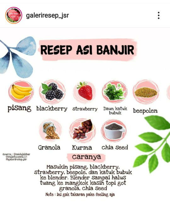 Resep ASI banjir