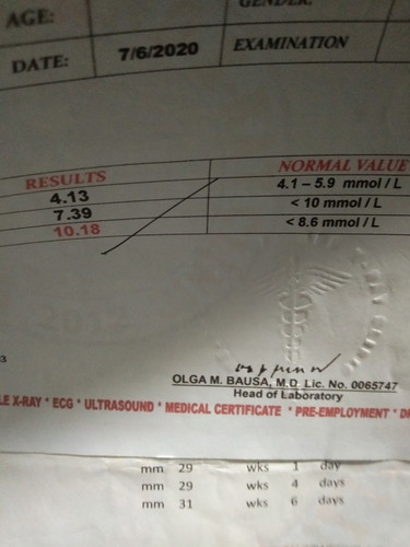 2nd hour ogtt result 10.18 - normal result 8.6
