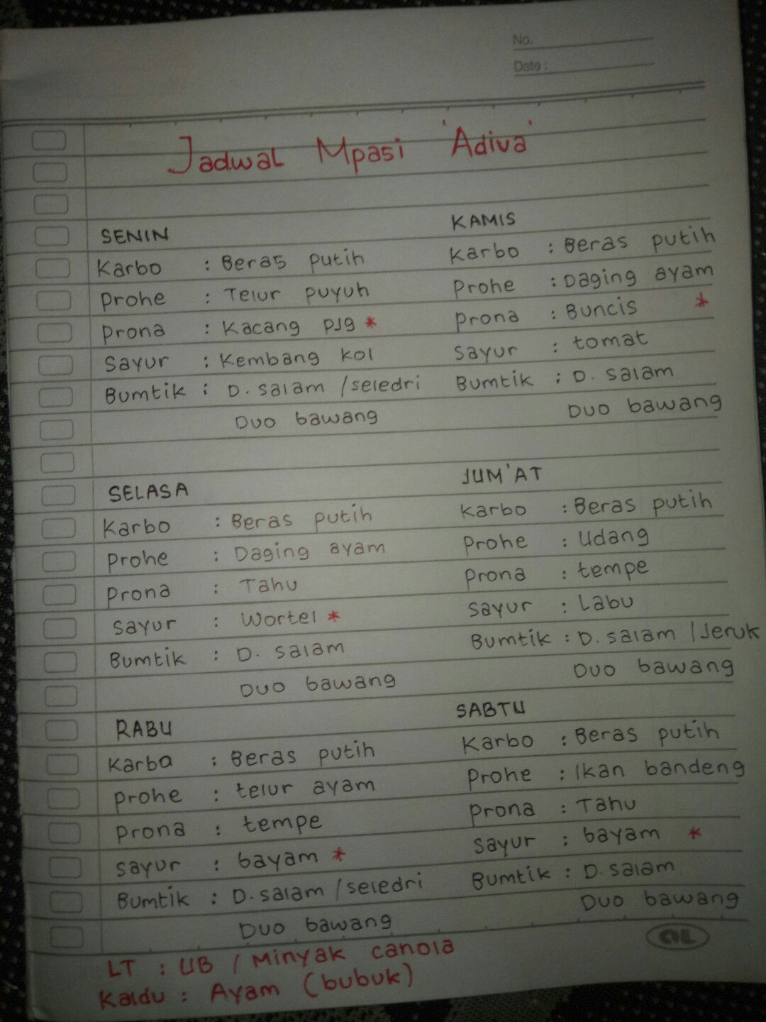 Jadwal Mpasi