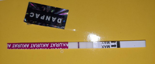 garis samar pada hasil tastpack