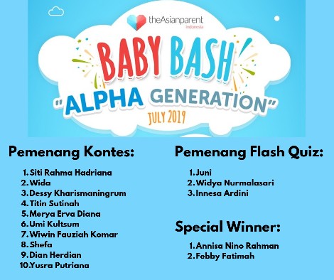 PENGUMUMAN PEMENANG TIKET BABY BASH 2019