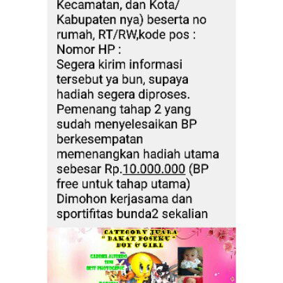 bunda ada yang tau kah tentang  ini beneran kah