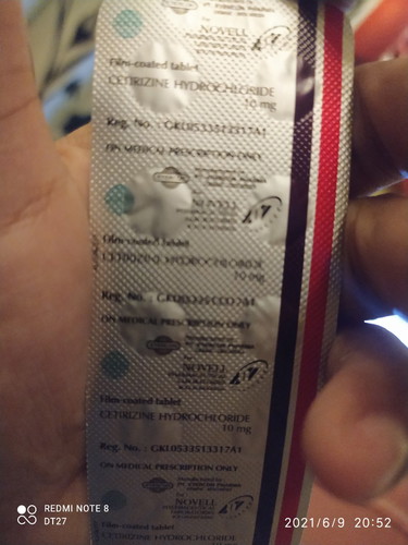 Obat gatal cetirizine hydrochloride