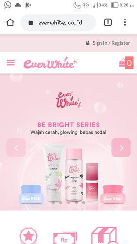 skincare everwhite be bright series