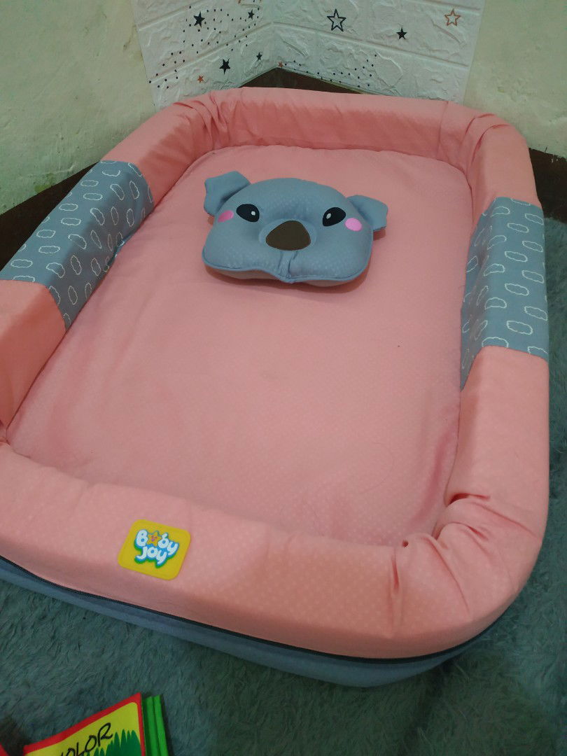 Preloved kasur baby, kasur bayi kolam, merk baby joy warna pink