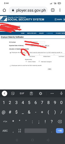 Sss maternity notif