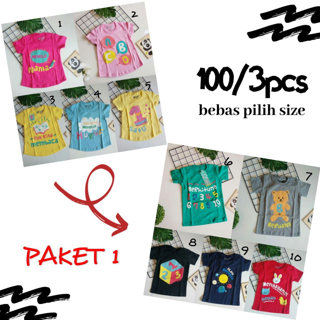 promo baju 100/3ocs
