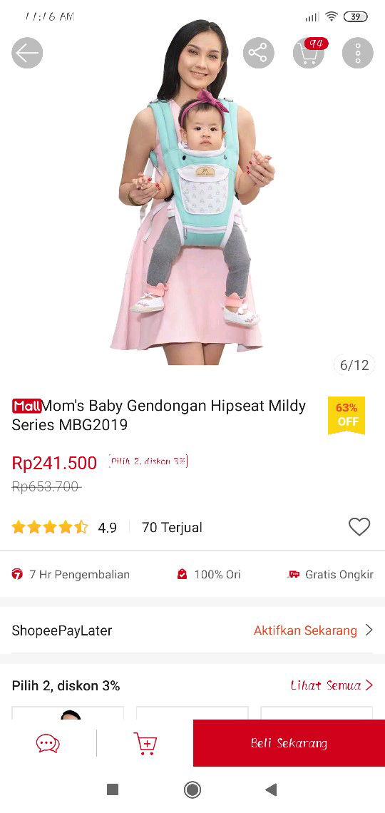 gendongan  bayi