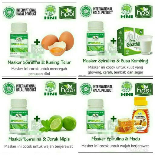 MASKER SPIRULINA BY HNI HPAI