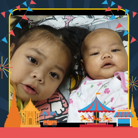 พี่สาวกับน้องชายค่ะ