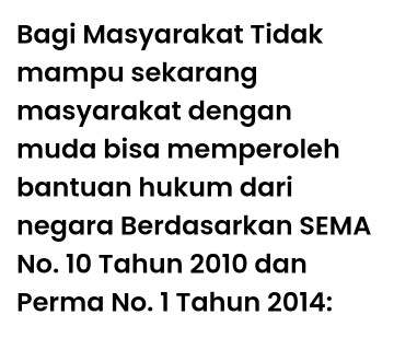 BANTUAN HUKUM di PENGADILAN AGAMA